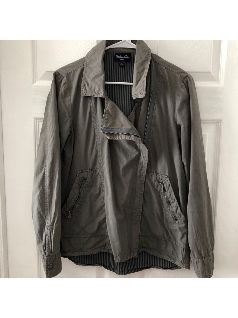 Army Green Utility Moto Jacket Palomar Poplin Los Angeles Lifestyle “Splendid”